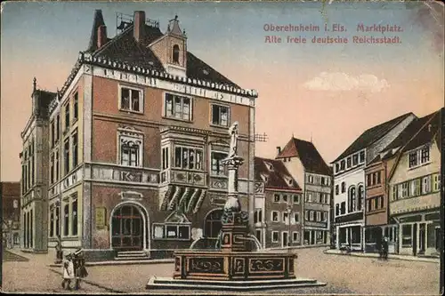 Oberehnheim Marktplatz alte freie deutsche Reichsstadt Kat. Obernai