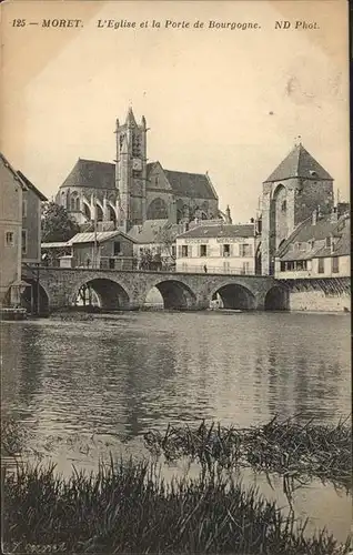 Moret-sur-Loing Eglise Porte de Bourgogne Kat. Moret-sur-Loing