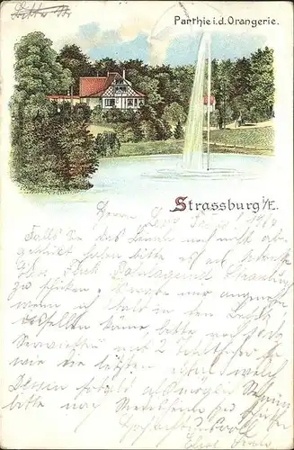 Strasbourg Alsace Parthie i. d. Orangerie