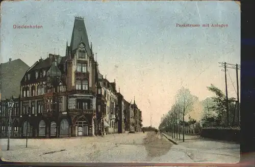 Diedenhofen Parkstrasse Anlagen Feldpost Kat. Thionville