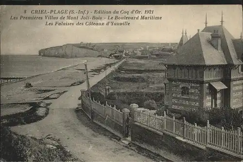 Criel-sur-Mer Boulevard Maritime 1921 Kat. Criel-sur-Mer