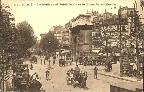 Paris Boulevard St. Denis
Porte St.-Martin Kat. Paris