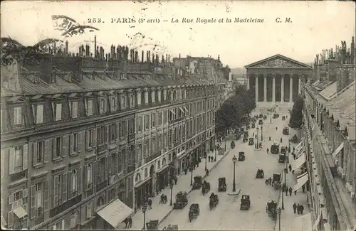 Paris Rue Royale et la Madeleine  Kat. Paris