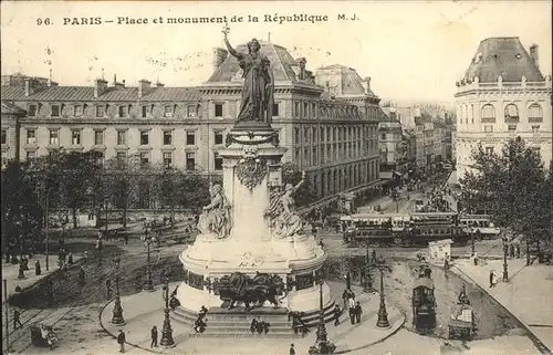 hw17406 Paris Place et Monument de la Republique Kategorie. Paris Alte Ansichtskarten