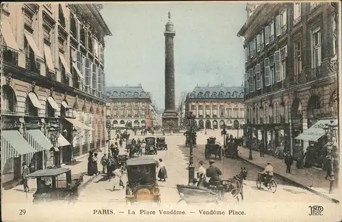hw17410 Paris Place Vendome Kategorie. Paris Alte Ansichtskarten