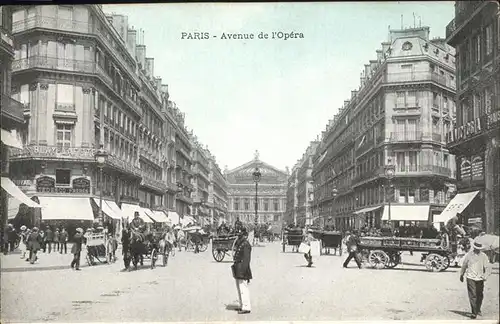 hw17420 Paris Avenue de l`Opera Kategorie. Paris Alte Ansichtskarten