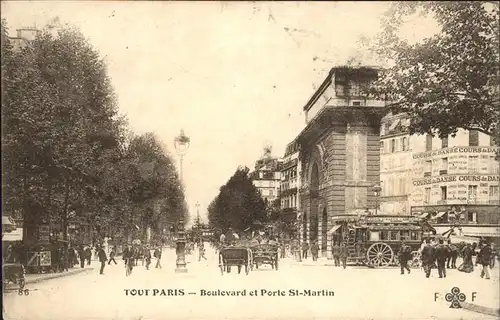 Paris Boulevard 
Porte St.-Martin Kat. Paris