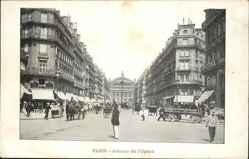 hw17432 Paris Avenue de l`Opera Kategorie. Paris Alte Ansichtskarten
