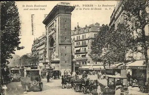 Paris Boulevard et Porte St.-Denis Kat. Paris