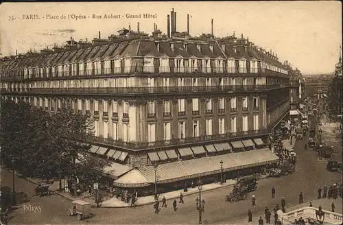 hw17500 Paris Place de l`Opera Kategorie. Paris Alte Ansichtskarten