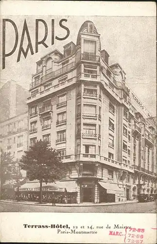 hw17568 Paris Terass-Hotel Kategorie. Paris Alte Ansichtskarten