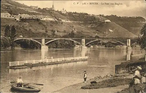 Rouen Haute Normandie Pont aux Angalis Boot Kat. Rouen