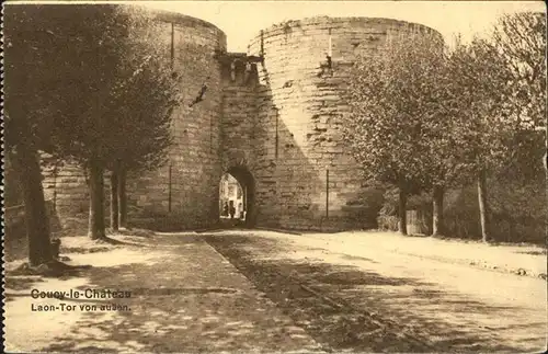 Coucy le Chateau Auffrique Laon Tor aussen Kat. Coucy le Chateau Auffrique