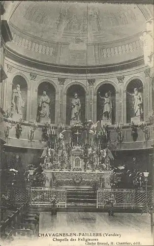 kk12115 Chavagnes-en-Paillers Vendee Chapelle des Religieuses Altar Kategorie. Chavagnes-en-Paillers Alte Ansichtskarten