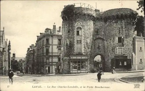 kk12303 Laval Mayenne La Rue Charles Landelle Porte Beucheresse Kategorie. Laval Alte Ansichtskarten