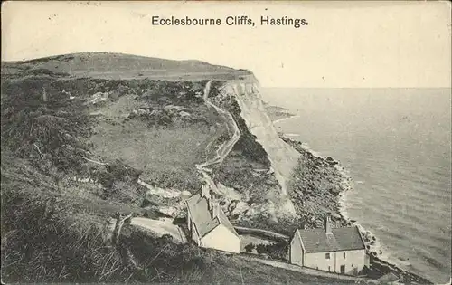 kk12402 Hastings East Sussex Ecclesbourne Cliffs Steilkueste Kategorie. Hastings Alte Ansichtskarten