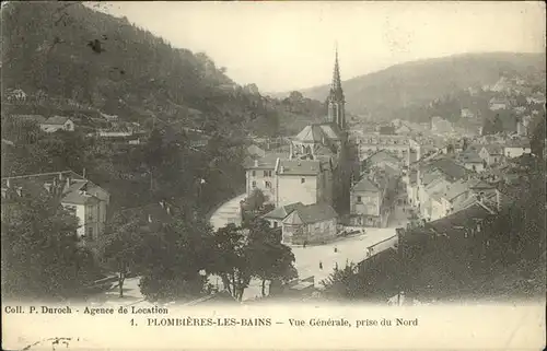 kk12482 Plombieres-les-Bains Vosges Vue generale prise du Nord Cathedrale Kategorie. Plombieres-les-Bains Alte Ansichtskarten