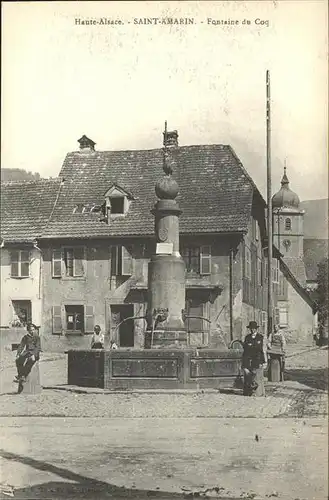 kk12488 Saint-Amarin Haut Rhin Alsace Fontaine du Coq Kategorie. Saint-Amarin Alte Ansichtskarten