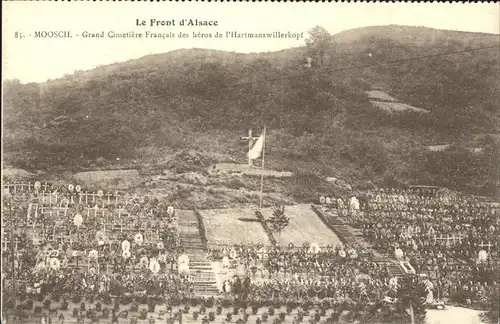 kk12492 Moosch Haut Rhin Alsace Grand Cimetiere Francais des heros de l Hartmanswillerkopf Kategorie. Moosch Alte Ansichtskarten