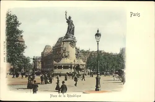 kk12526 Paris Place de la Republique Kategorie. Paris Alte Ansichtskarten