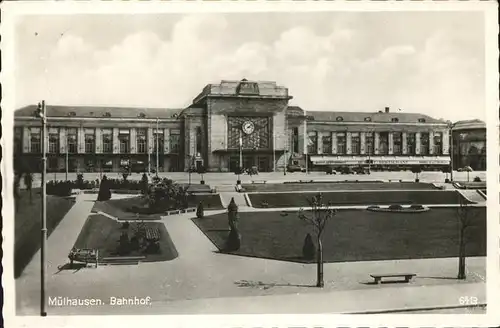 kk12539 Muelhausen Elsass Bahnhof Kategorie. Mulhouse Alte Ansichtskarten