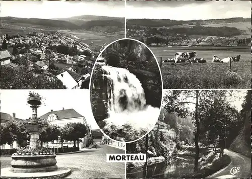 kk12598 Morteau Doubs Vues generales Saut du Doubs Grande Rue Le Doubs a Entre Roches Brunnen Wasserfall Kategorie. Morteau Alte Ansichtskarten