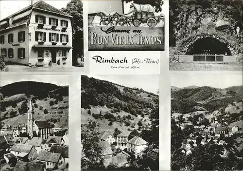 kk12601 Rimbach-pres-Guebwiller Haut Rhin Hotel a L Aigle d Or vues partielles Eglise Grotte Kategorie. Rimbach-pres-Guebwiller Alte Ansichtskarten