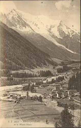 kk12671 Argentiere Haute-Savoie Panorama avec le Mont Blanc Kategorie. Chamonix-Mont-Blanc Alte Ansichtskarten