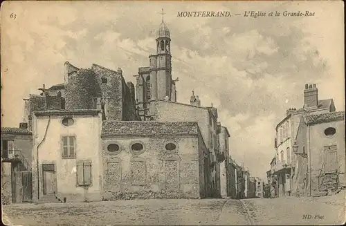 kk12715 Montferrand Aude L Eglise et la Grande Rue Kategorie. Montferrand Alte Ansichtskarten