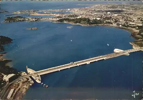 Saint Malo Ille et Vilaine Bretagne Barrage de la Rance vue aerienne Kat. Saint Malo