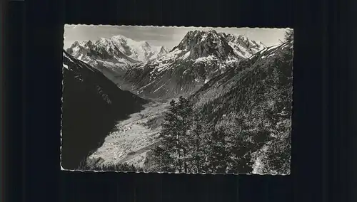 Vallorcine Haute Savoie Mont les Aiguilles Rouges et le Mont Blanc Kat. Vallorcine