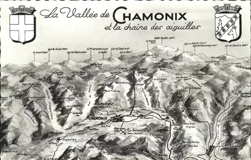 Chamonix La vallee de Chamonix et la chaine des aiguilles Kat. Chamonix Mont Blanc