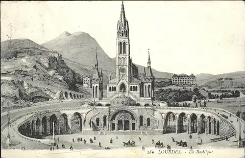 Lourdes Hautes Pyrenees La Basilique Kat. Lourdes