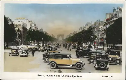 Paris Avenue des Champs Elysees Arc de Triomphe Kat. Paris