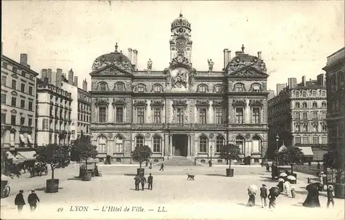 Lyon France Hotel de Ville Kat. Lyon