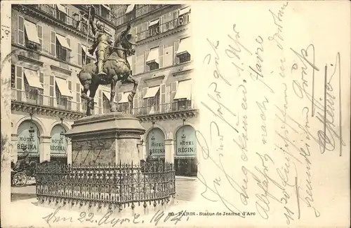 Paris Statue de Jeanne d Arc Kat. Paris