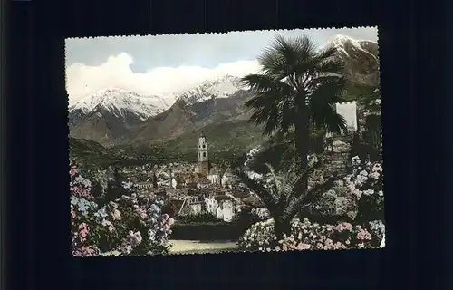 Merano Suedtirol Panorama mit Alpenblick Kat. Merano