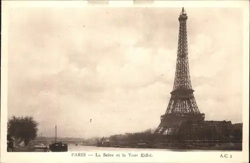 Eiffelturm La Tour Eiffel Paris Seine  Kat. Paris