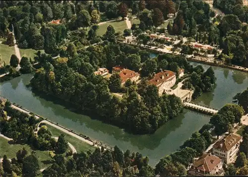 Bad Pyrmont Fliegeraufnahme Kurpark Schlossinsel Kat. Bad Pyrmont