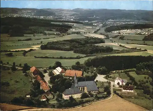 Oelinghausen Fliegeraufnahme Mariannhiller Missionare Kloster  und Wallfahrtskirche Kat. Arnsberg