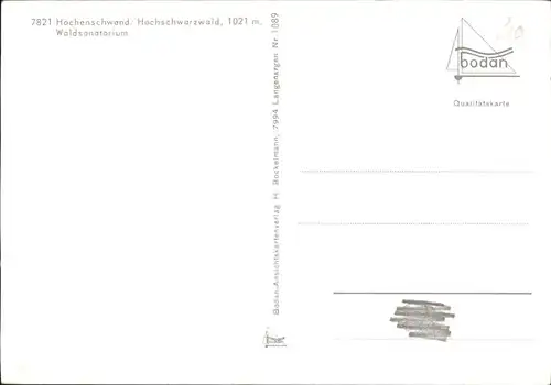 Hoechenschwand Waldsanatorium im Schnee Kat. Hoechenschwand