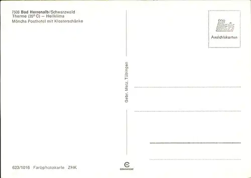 Bad Herrenalb Moenchs Posthotel mit Klosterschaenke Fachwerk Kat. Bad Herrenalb