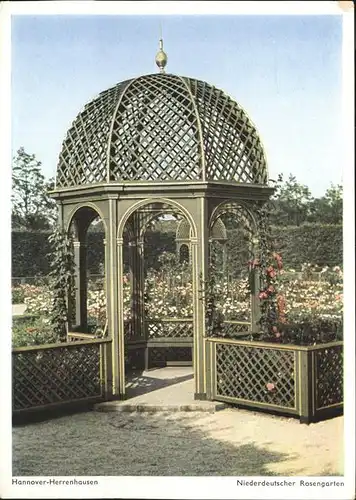 Herrenhausen Hannover Niederdeutscher Rosengarten Pavillon Kat. Hannover