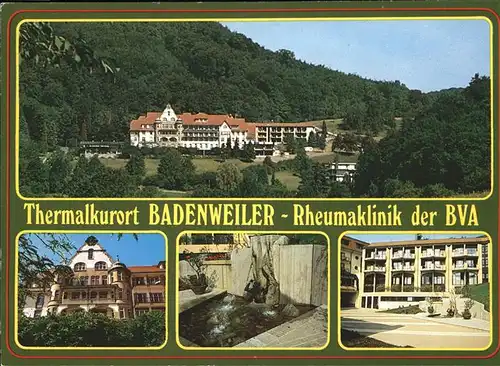 Badenweiler Rheumaklinik der BVA Kat. Badenweiler