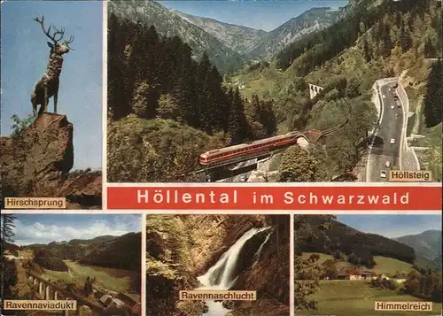 Hoellental Schwarzwald Hoellsteig Hirschsprung Himmelreiche Ravennaviadukt Schlucht Kat. Buchenbach