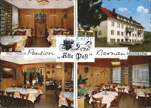 Bernau Schwarzwald Pension alte Post Kat. Bernau im Schwarzwald