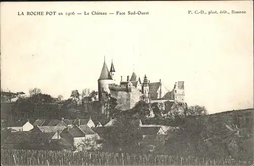 Nolay Cote d Or Burgund La Roche Pot Le Chateau face sud ouest Kat. Nolay