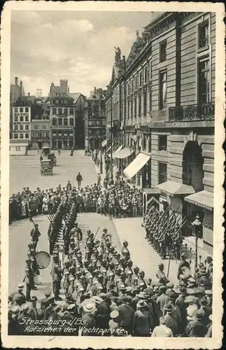 Strassburg Elsass Aufziehen der Wachtparade Kat. Strasbourg