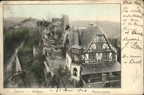 Zabern Saverne Zabern Hohbarr Restaurant x / Saverne /Arrond. de Saverne
