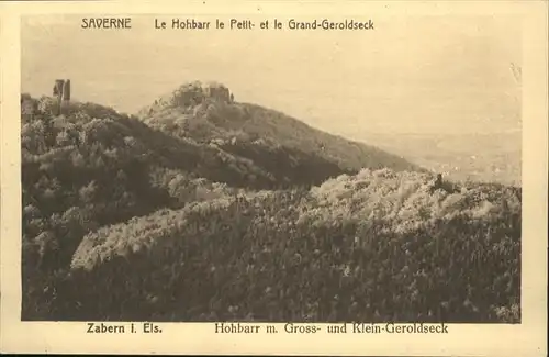 Zabern Saverne Zabern Saverne Elsass Hohbarr Petit-Geroldseck Grand-Geroldseck * / Saverne /Arrond. de Saverne